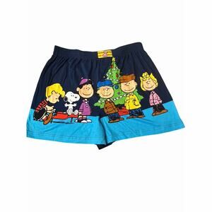 Peanuts Snoopy Christmas Boxer Shorts XL Happy Holidays Lounge Shorts